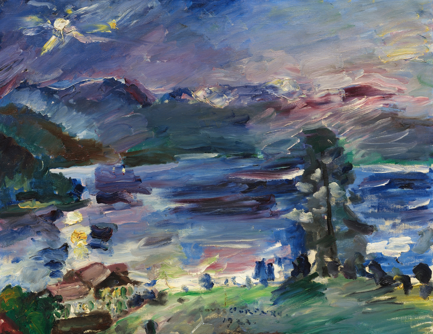 Walchensee, aufgehender Mond, by Lovis Corinth, public domain