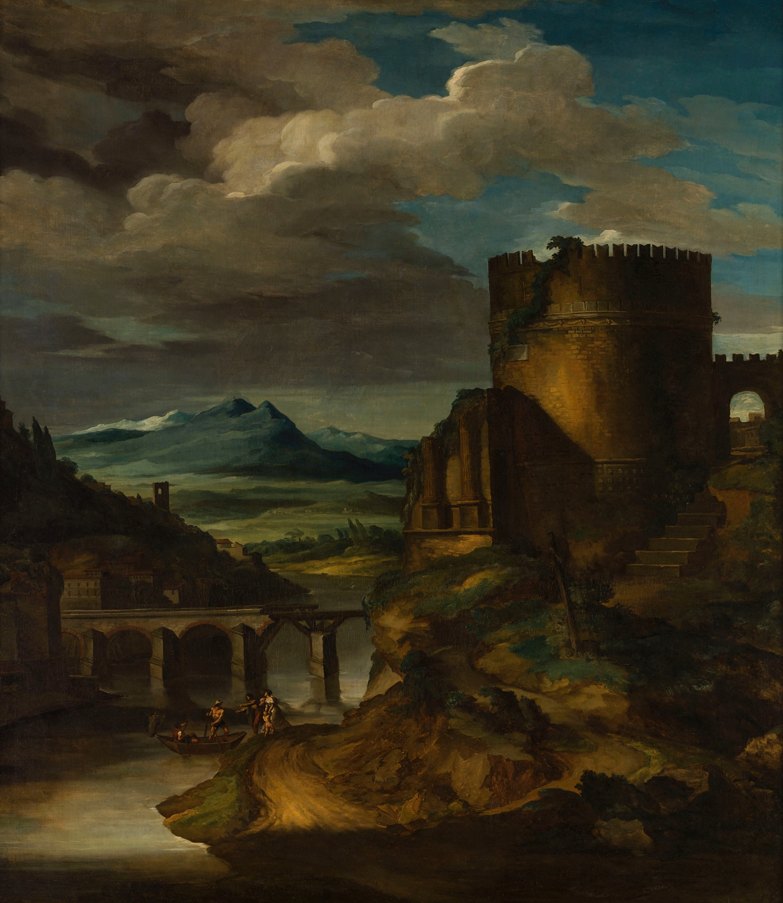 Paysage italien au tombeau, by Théodore Géricault, public domain