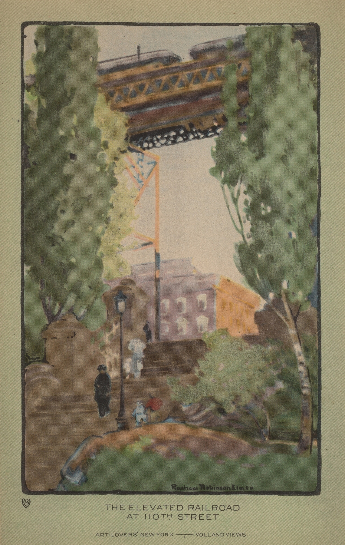 The Elevated Railroad at 110th Street, by Rachael Robinson Elmer, public domain