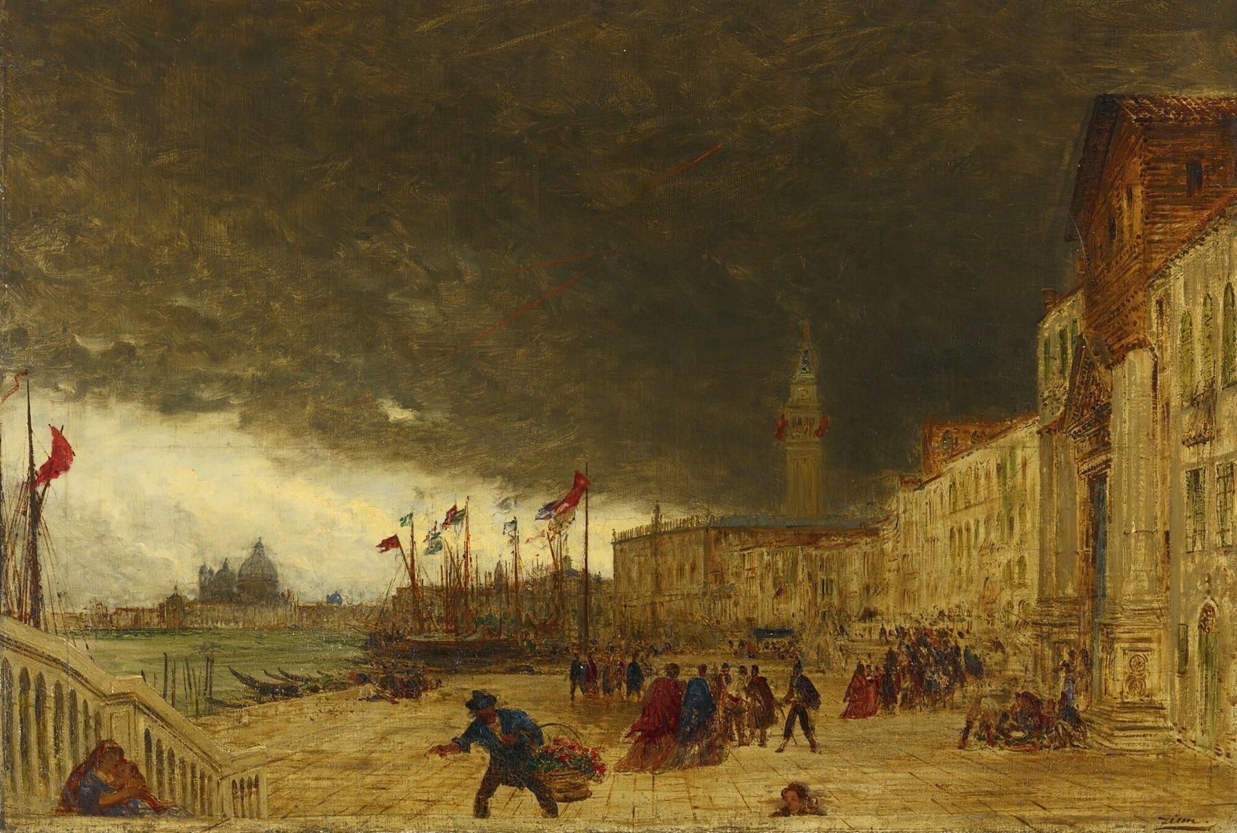 Riva Degli Schiavoni, by Félix Ziem, public domain