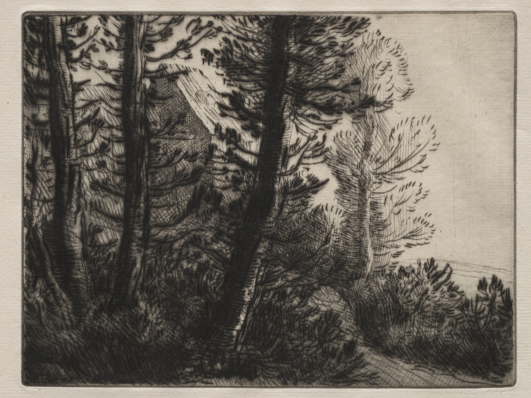 Guard House, by Alphonse Legros, public domain