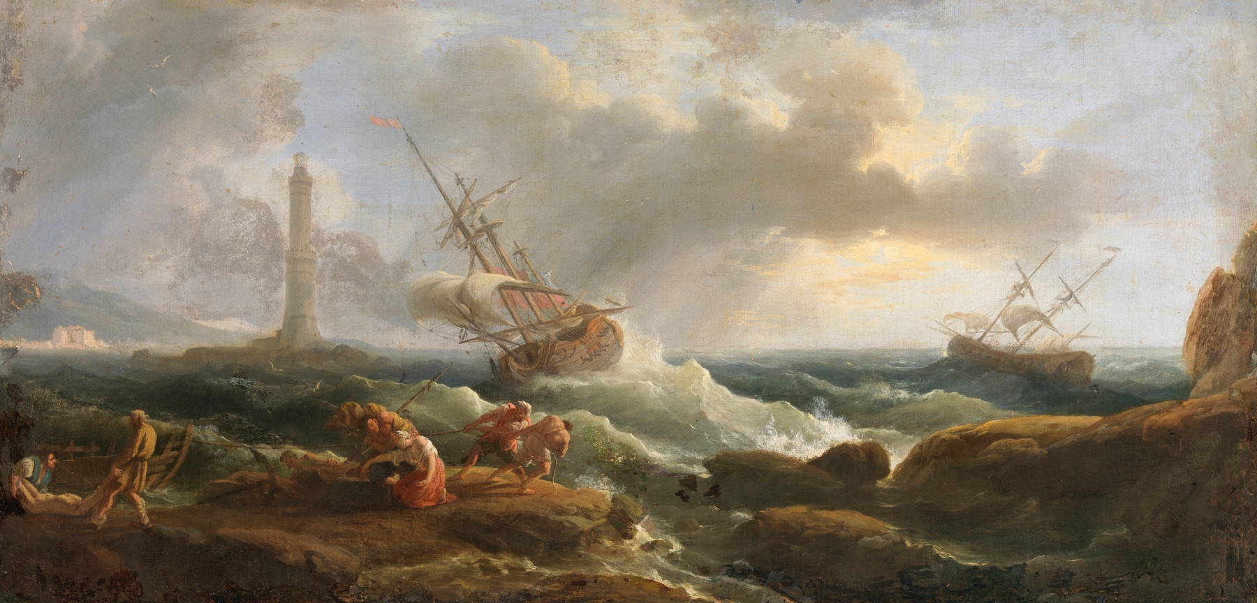 A Coastal Scene, by Claude-Joseph Vernet, public domain