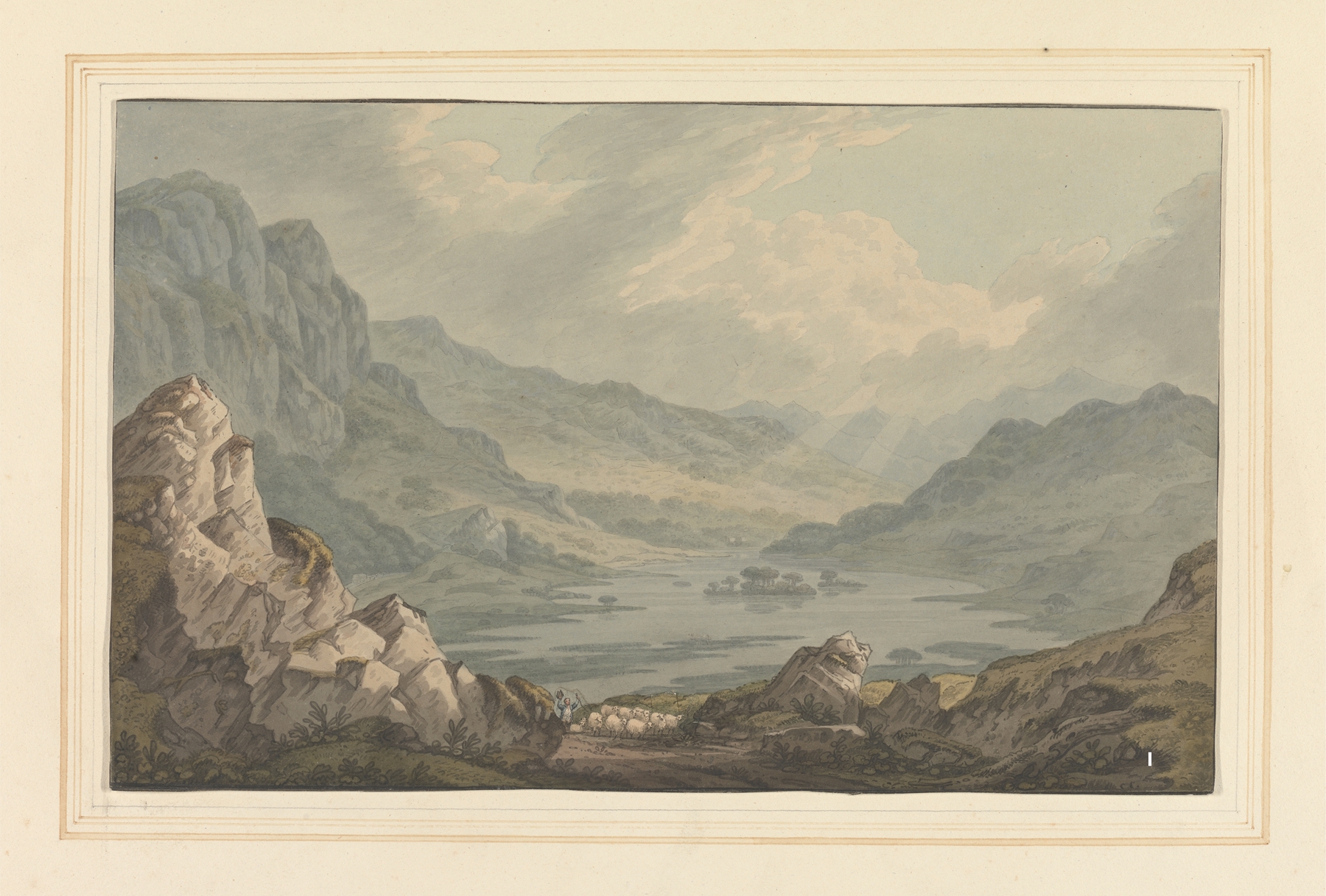 Landscape by Joseph Farington, depicting earthy tones and tranquility.