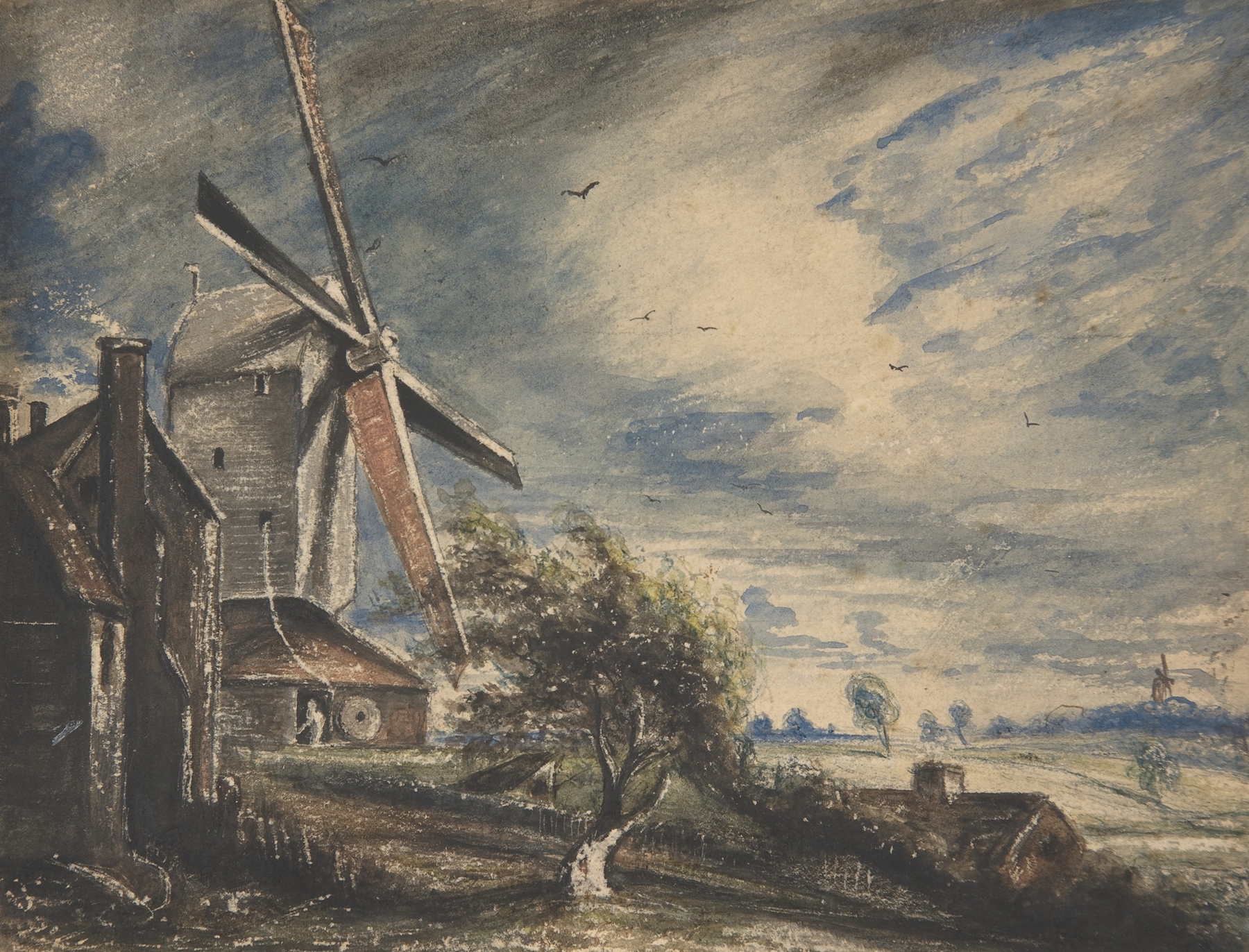 A Mill Near Colchester, by John Constable, public domain