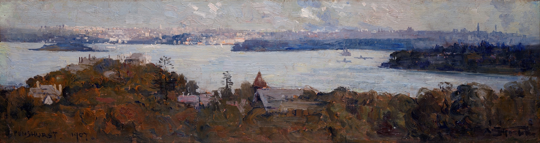 Sydney Harbour from Penshurst (Cremorne), by Arthur Streeton, public domain