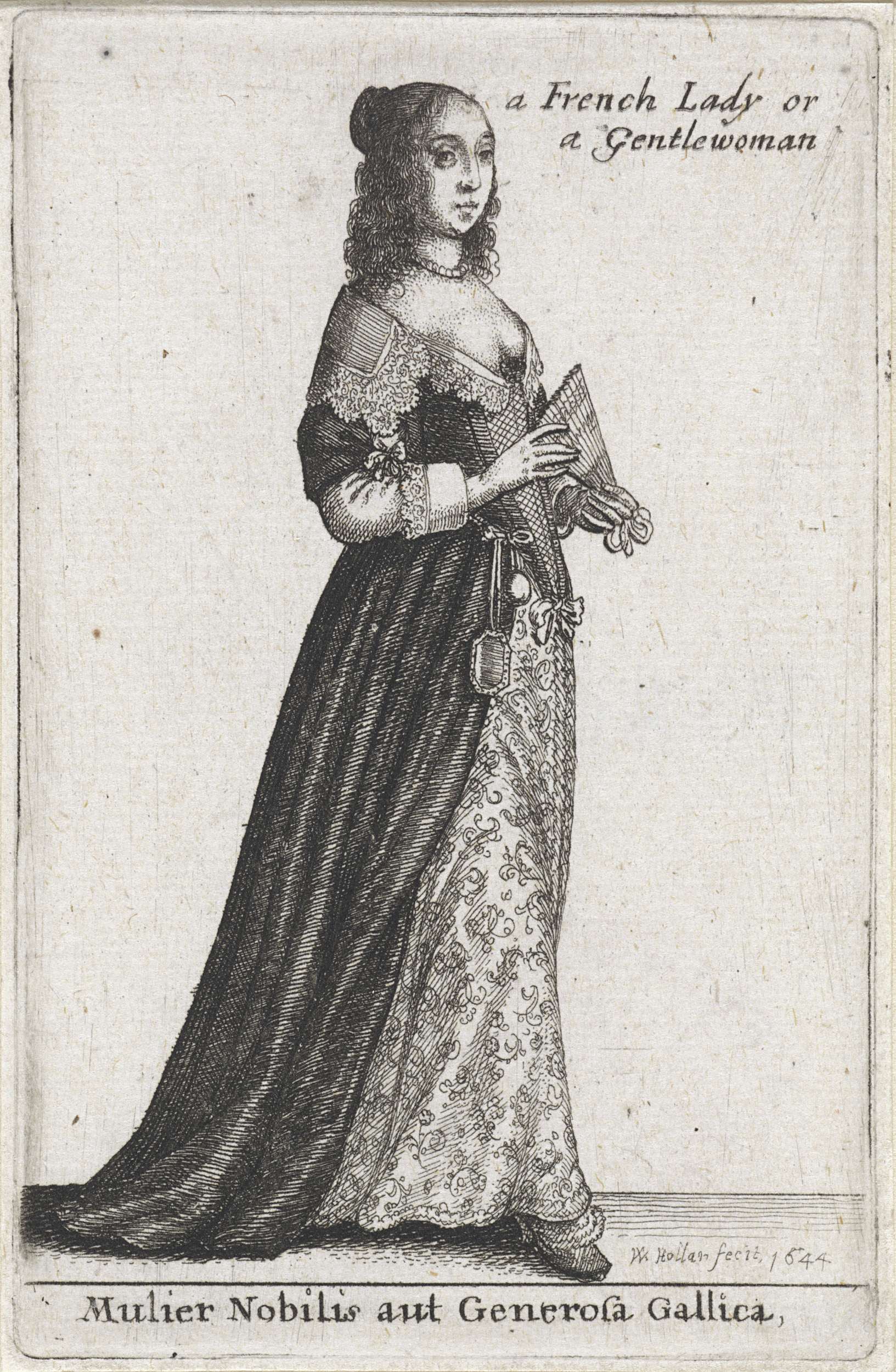 Mulier Nobilis aut Generosa Gallica / a French Lady or Gentlewoman, by Wenceslaus Hollar, public domain