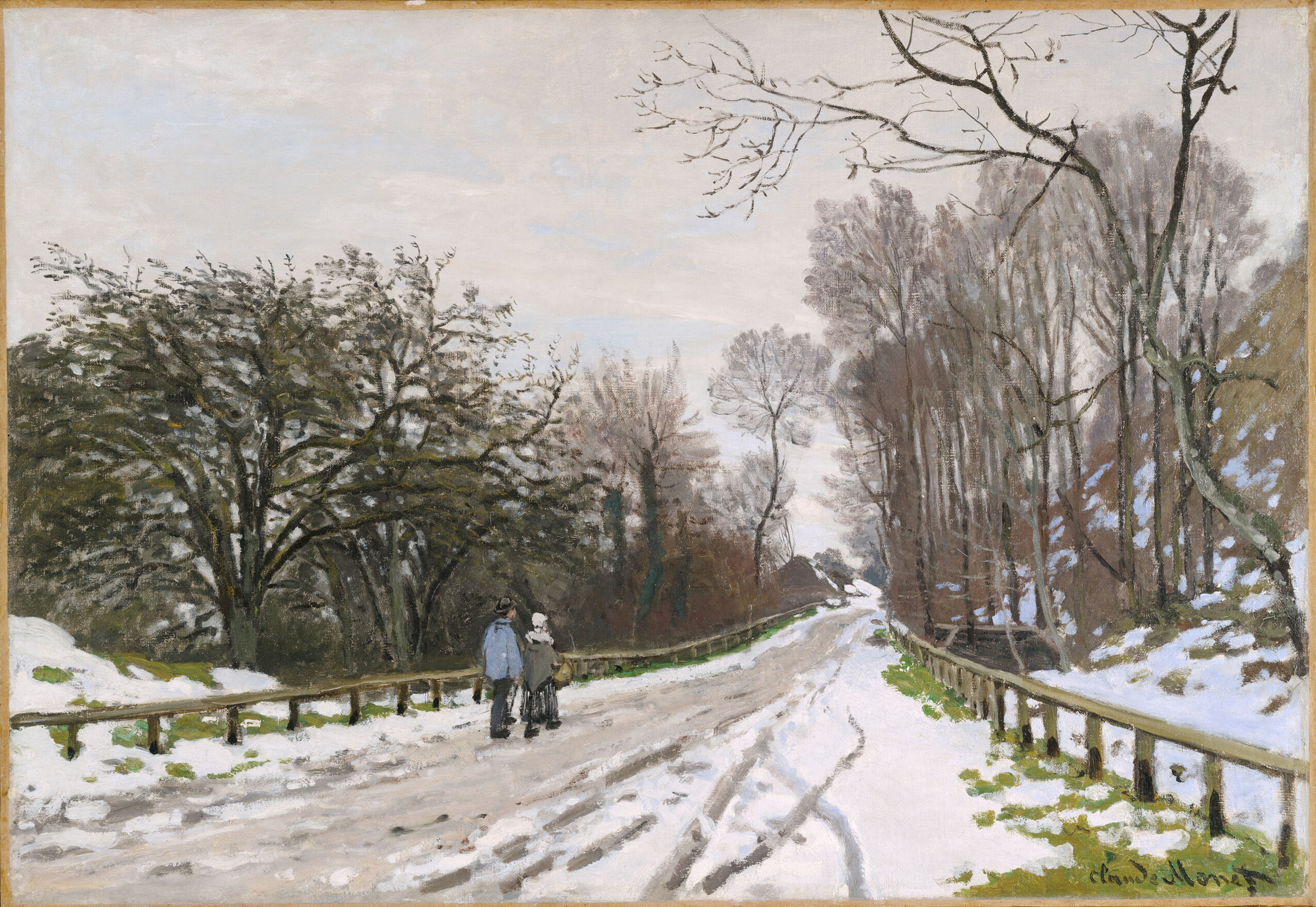 Road toward the Farm Saint-Siméon, Honfleur, by Claude Monet, public domain