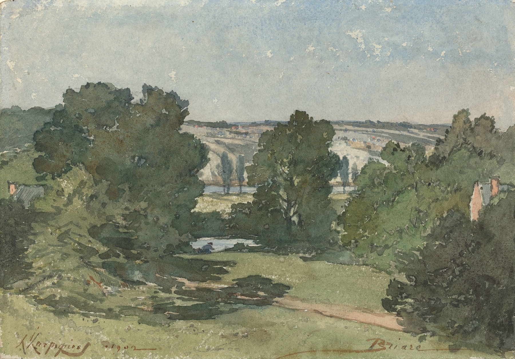 Briare, by Henri-Joseph Harpignies, public domain