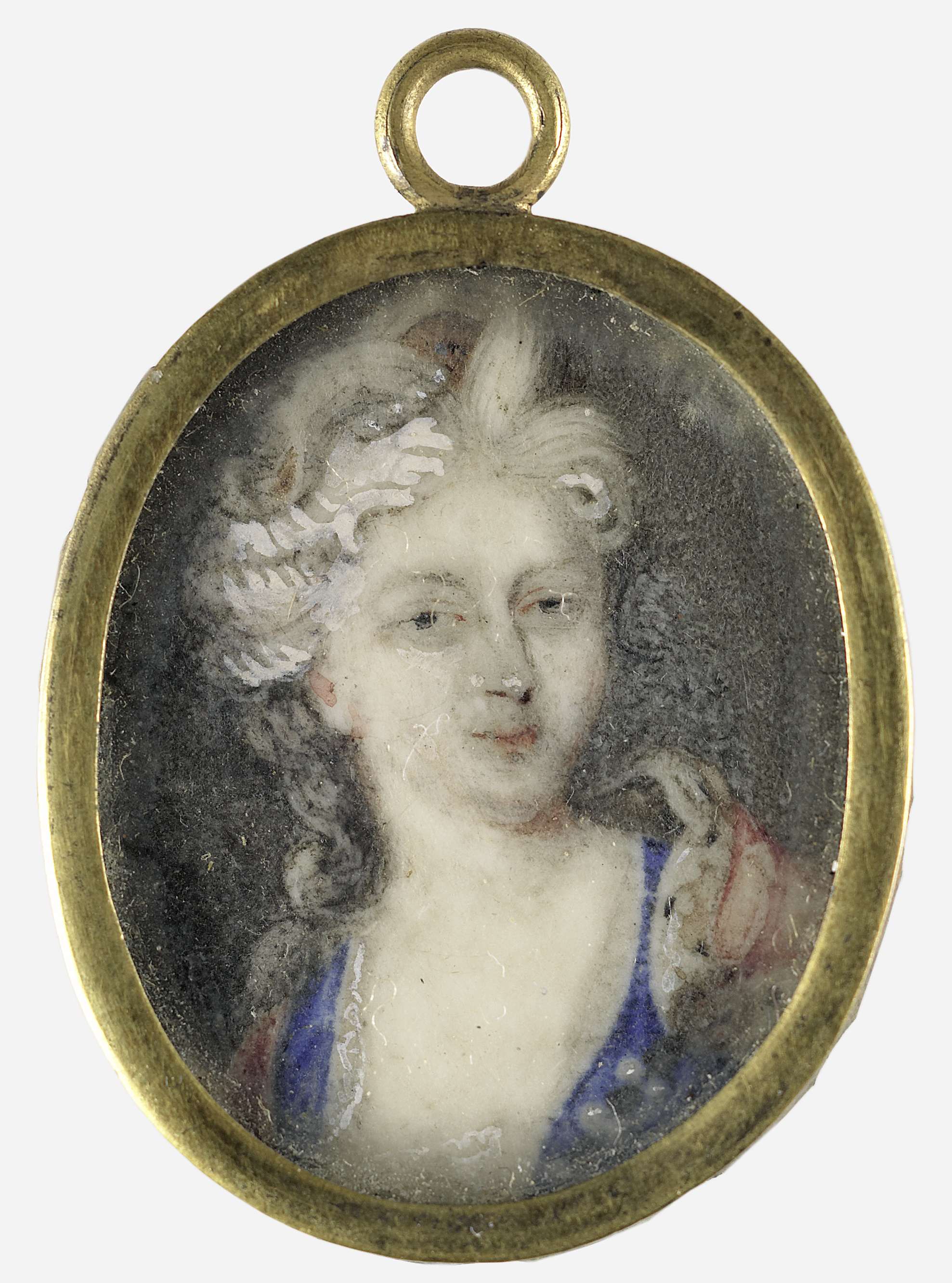 Portrait of a woman in ivory by an unknown artist, likely Christiane Charlotte van Württemberg