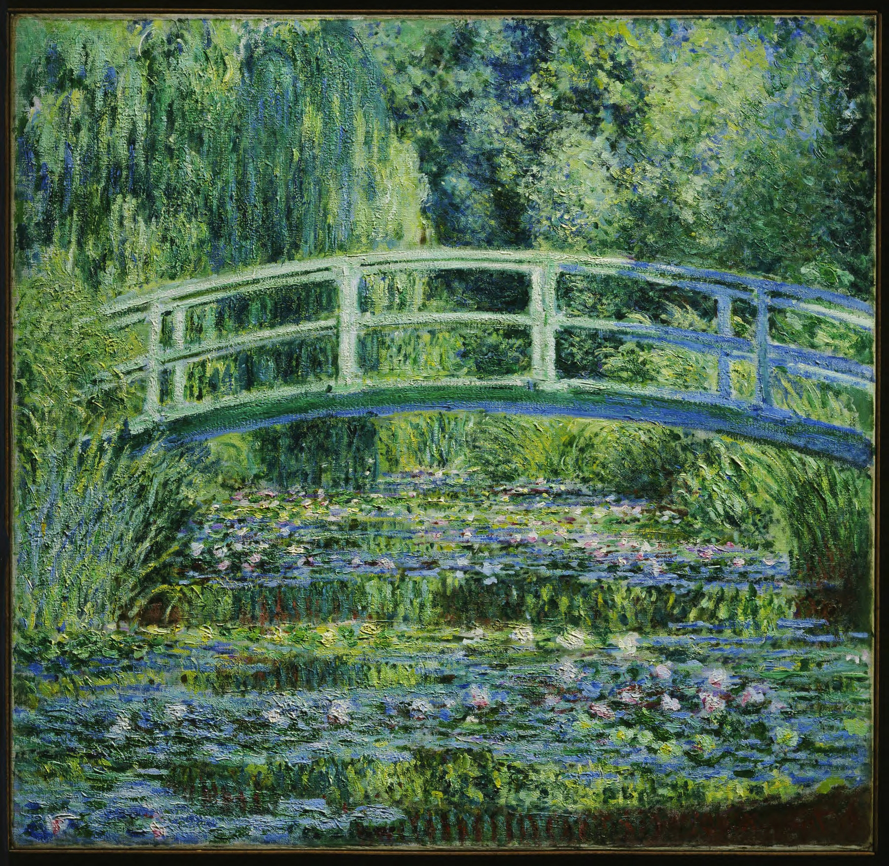 Water Lilies and Japanese Bridge, by Claude Monet, public domain