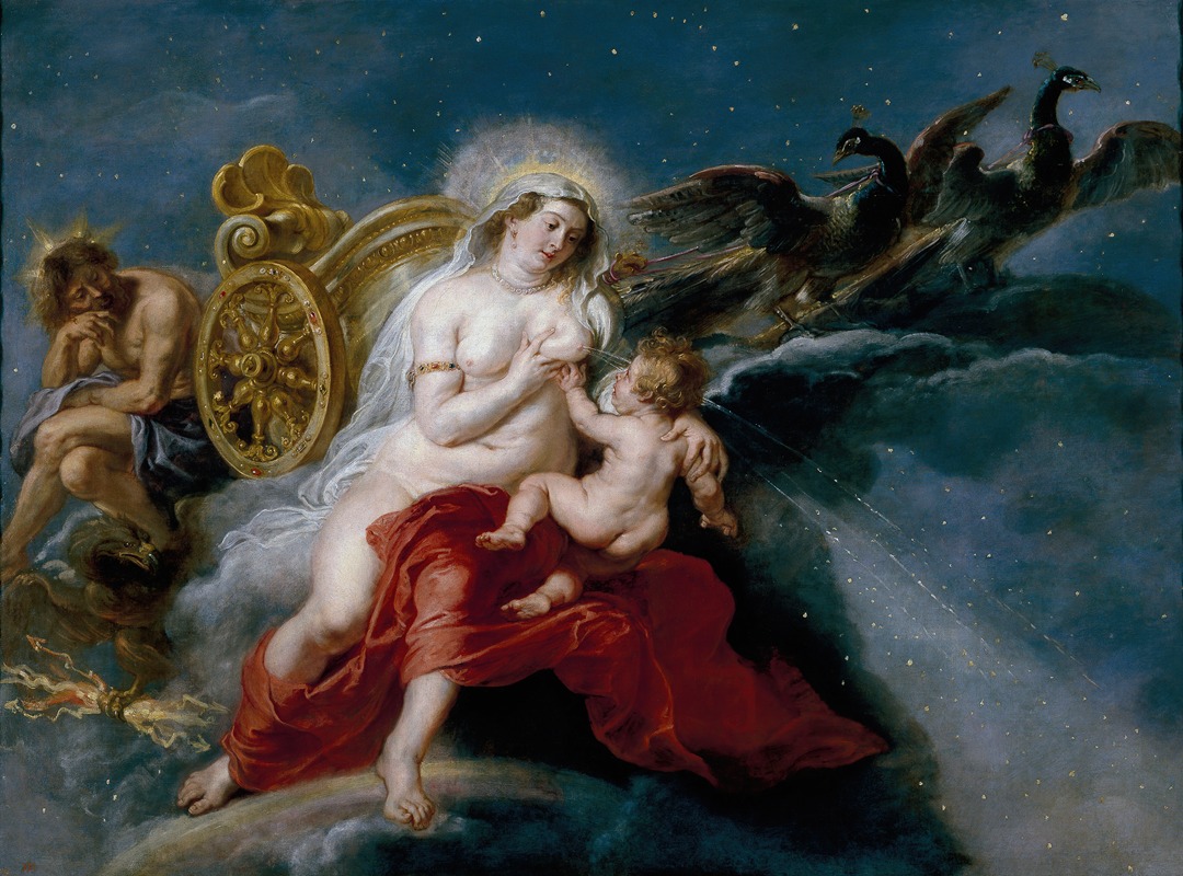 A painting depicting the mythological story of the Milky Way's origin.