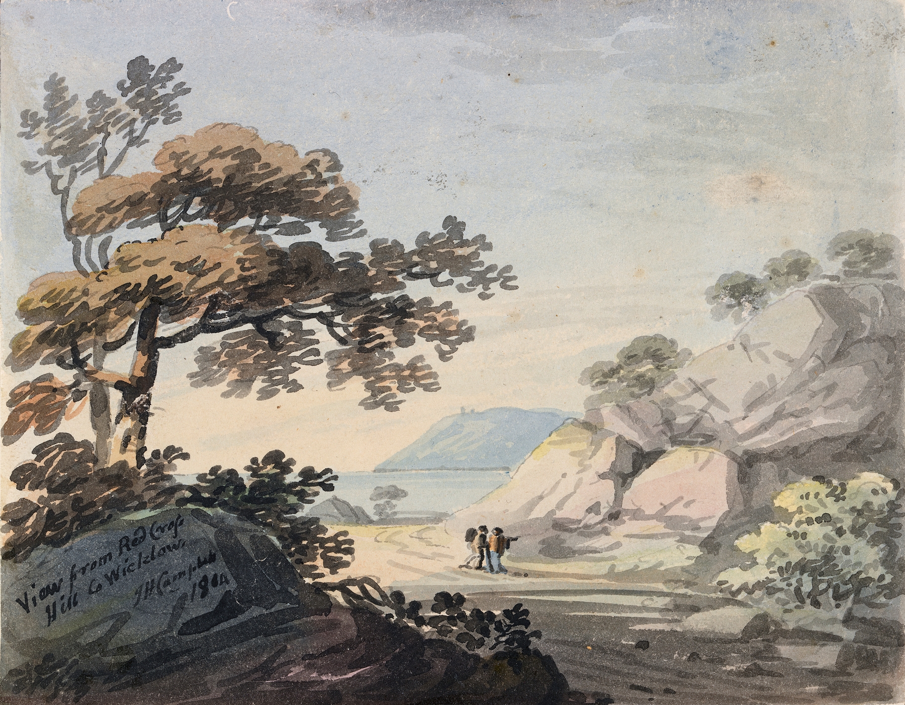 Landscape of County Wicklow by John Henry Campbell, oil painting