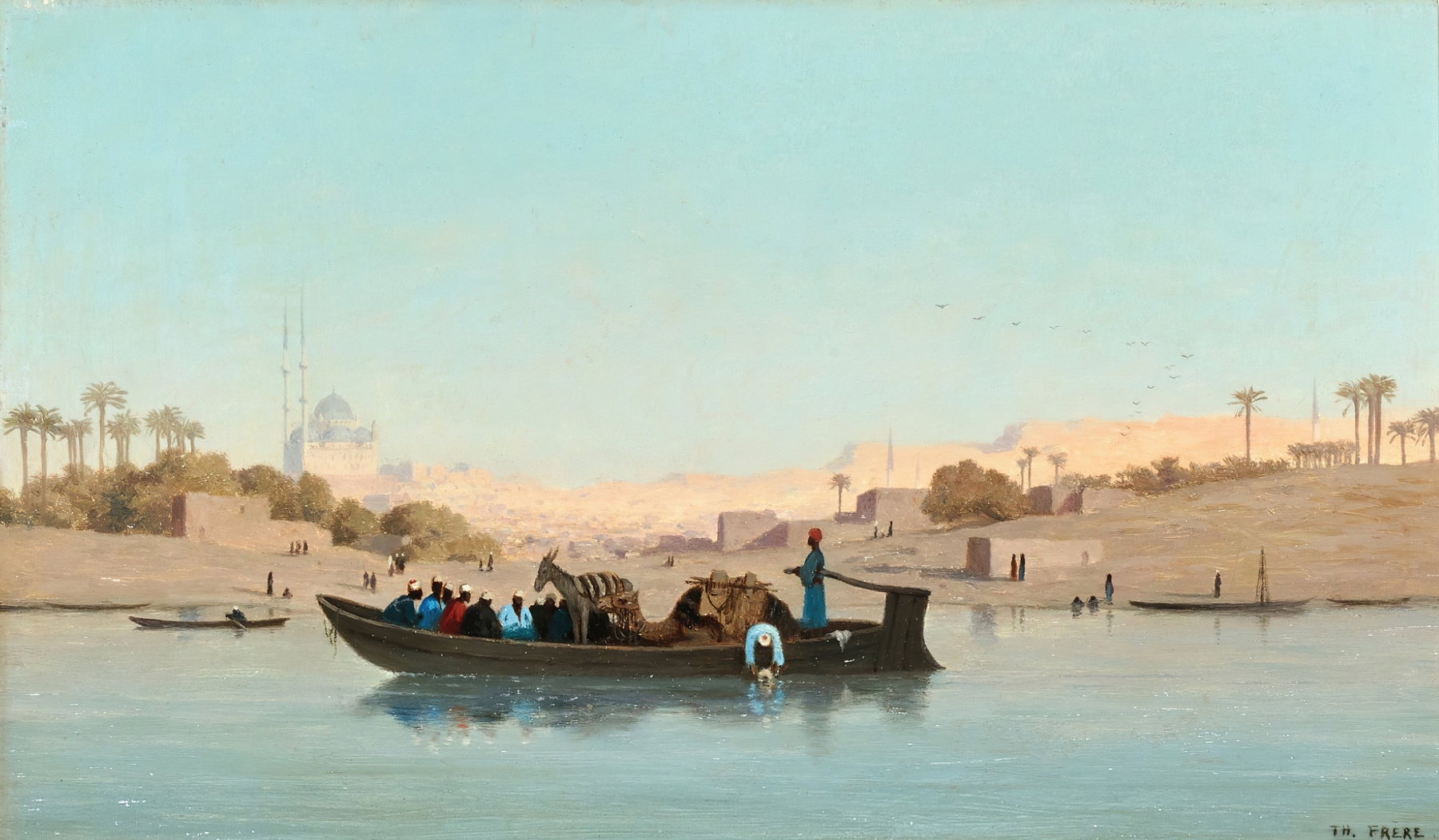 On The Nile, by Charles Théodore Frère, public domain