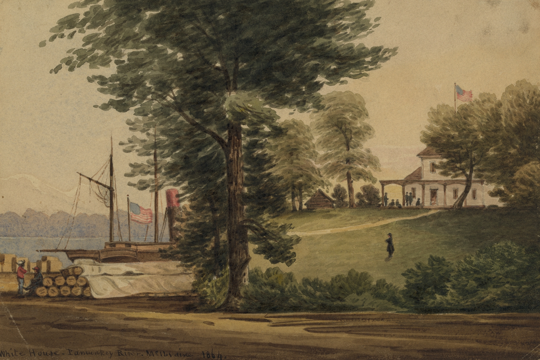 Landscape depicting the Pamunkey River by William McIlvaine, oil painting