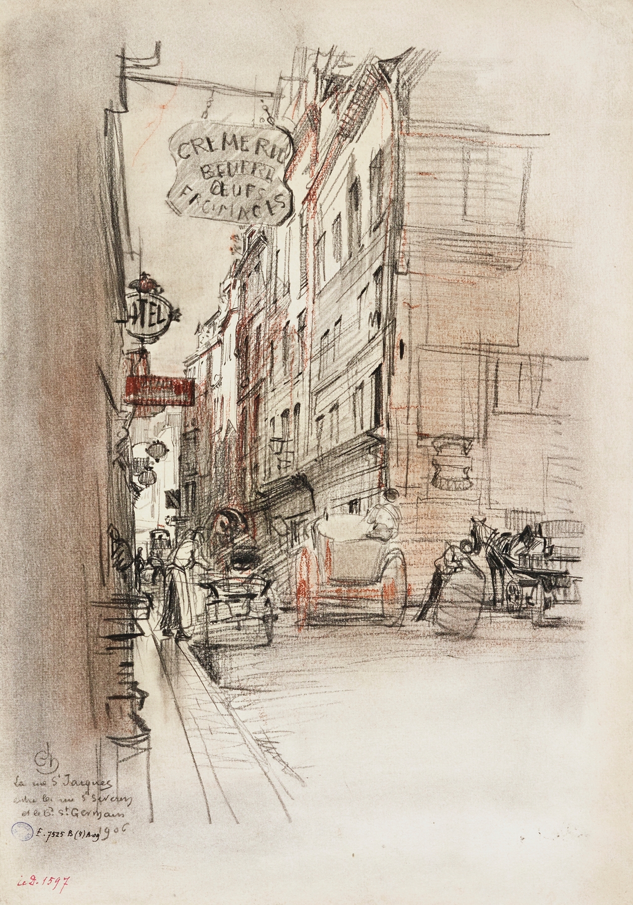 Rue Saint Jacques, by Charles Jouas, public domain