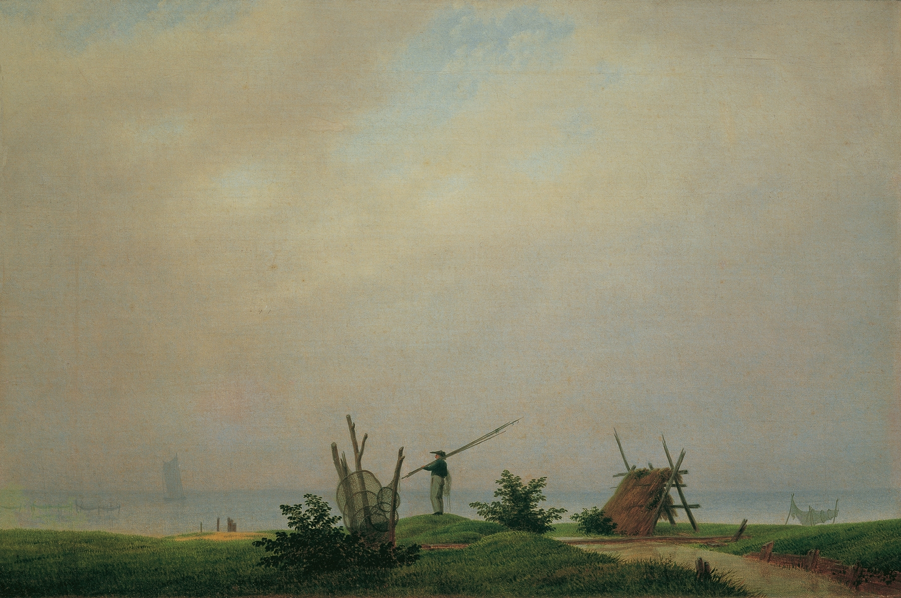 Meeresstrand mit Fischer, by Caspar David Friedrich, public domain