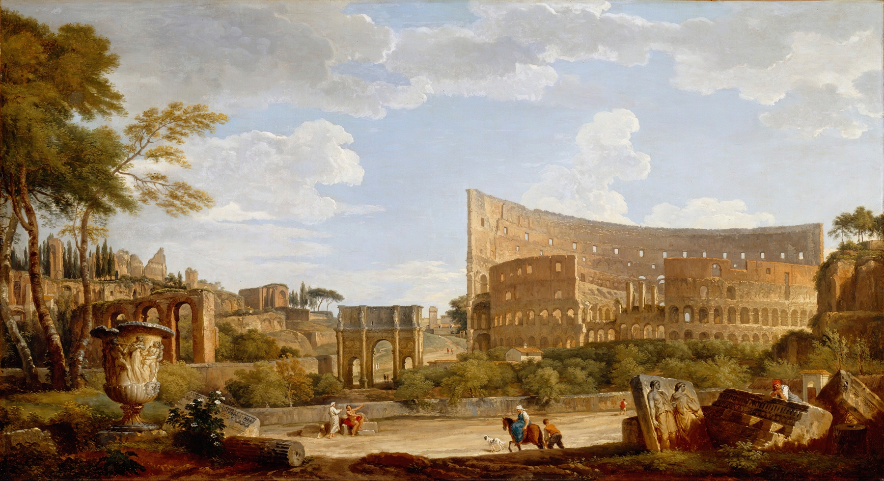 View Of The Colosseum, by Giovanni Paolo Panini, public domain