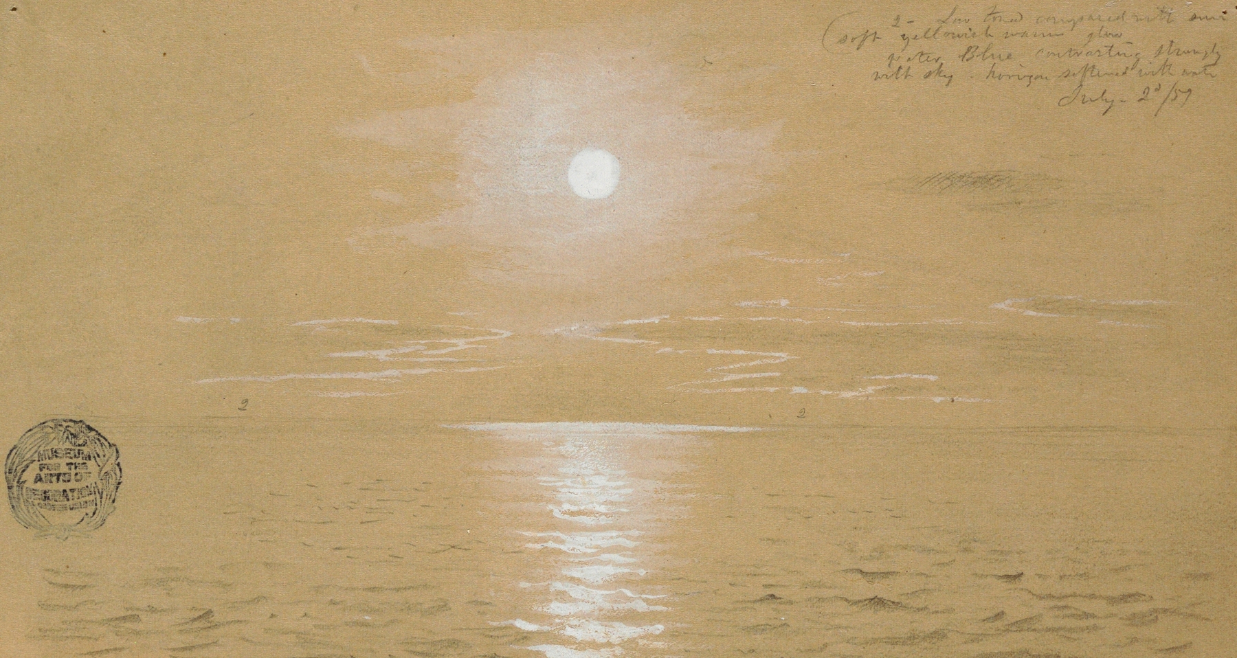 Seascape by Frederic Edwin Church, depicting ocean and clouds, oil painting