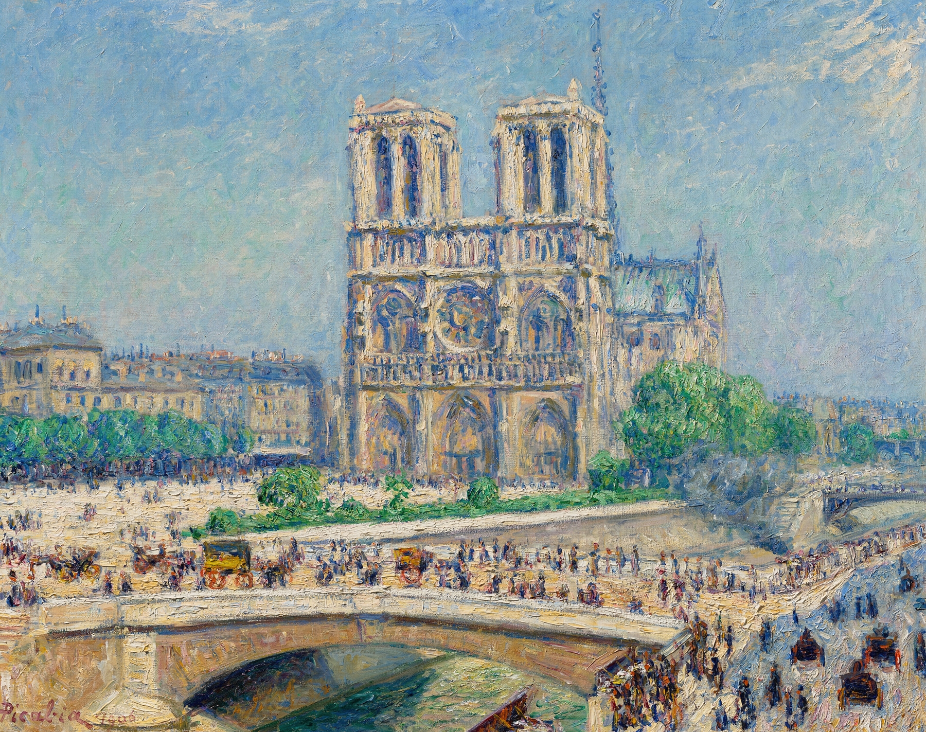 Notre-Dame, effet de soleil, by Francis Picabia, public domain