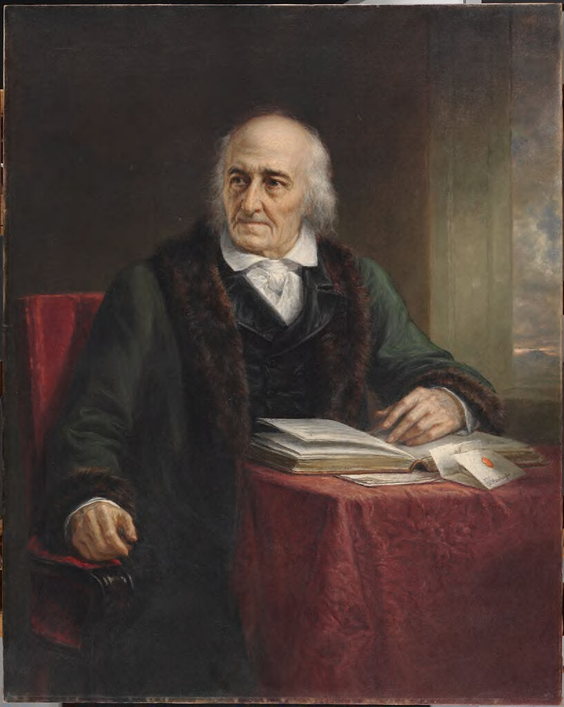 Portrait of Abraham Alfonse Albert Gallatin, oil painting by Daniel Huntington