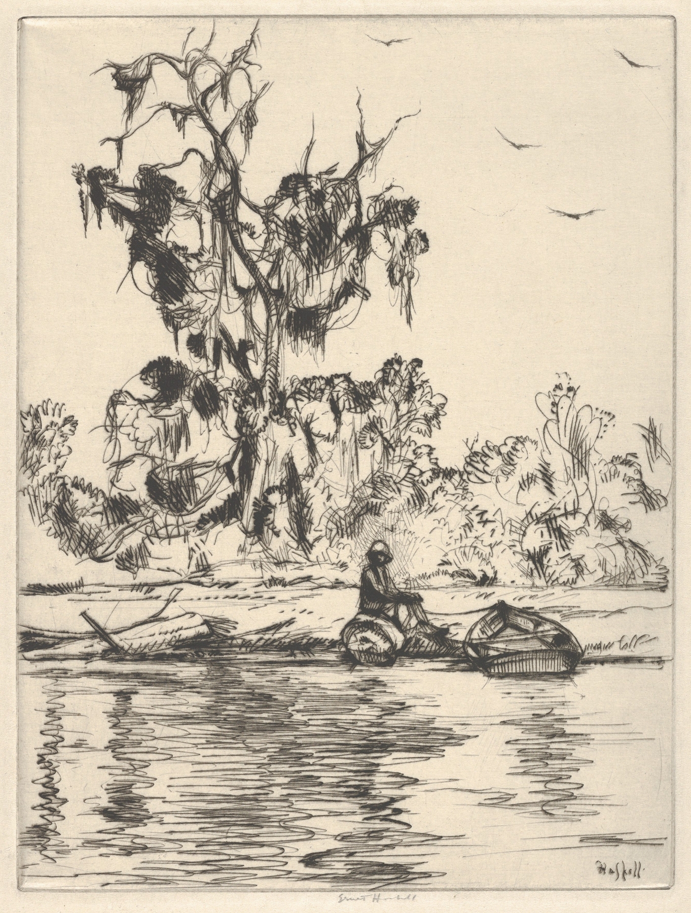 Negress and the Buzzards, by Ernest Haskell, public domain