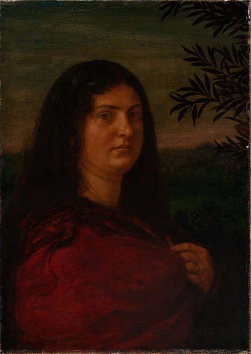 A portrait of Mrs. Cella Thoma by Hans Thoma.
