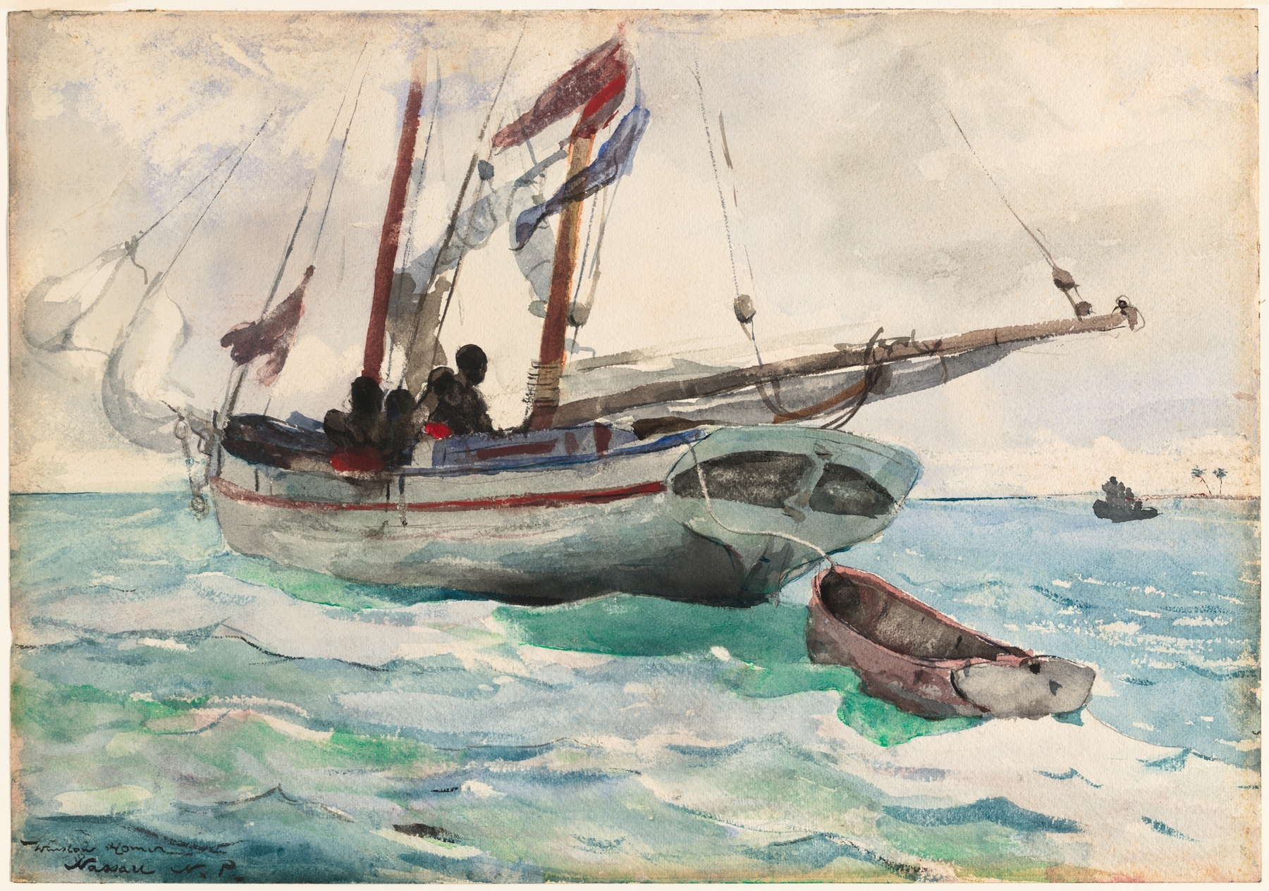 Schooner – Nassau, by Winslow Homer, public domain