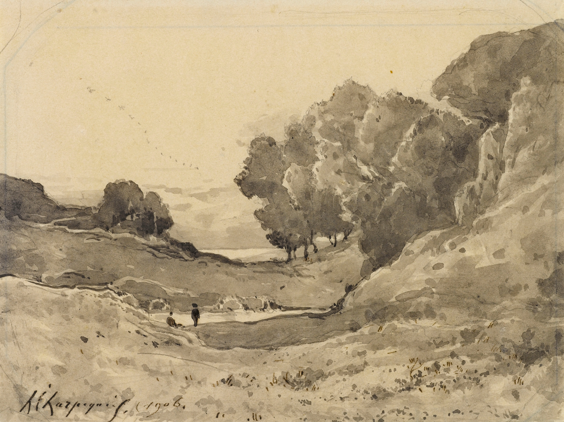 Le vallon, by Henri-Joseph Harpignies, public domain