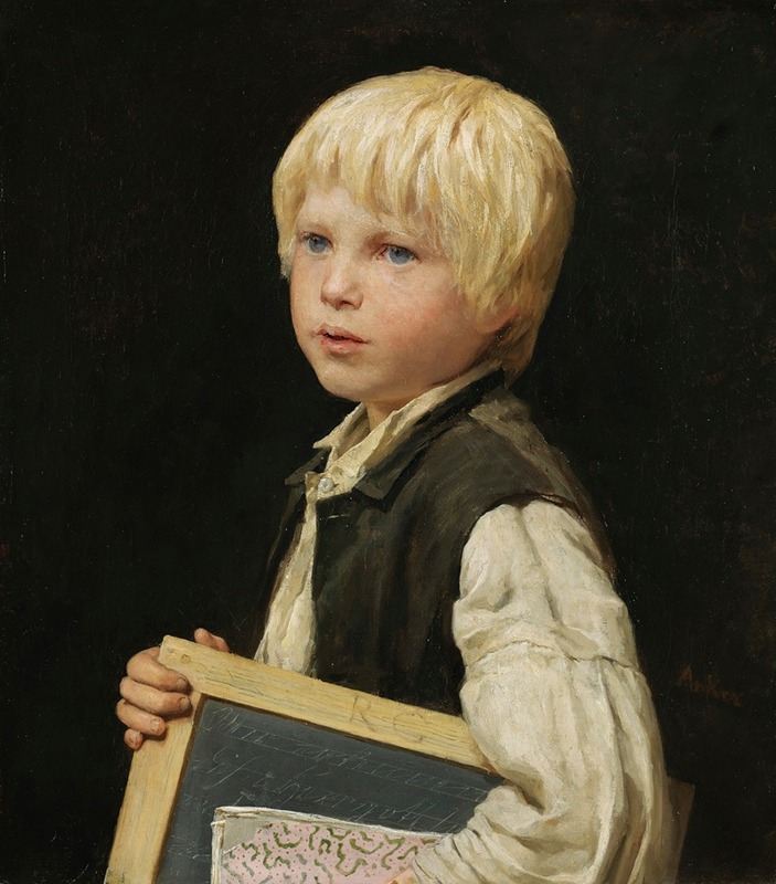A young boy in a school setting, reflecting the innocence of childhood.