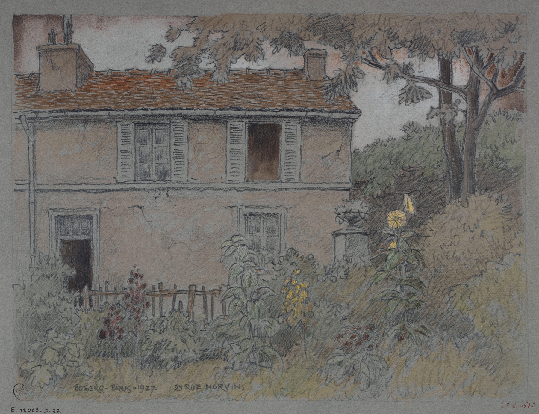 Architecture of Une maison, 24 rue Norvins by Ferdinand Boberg, 1927, medium unknown