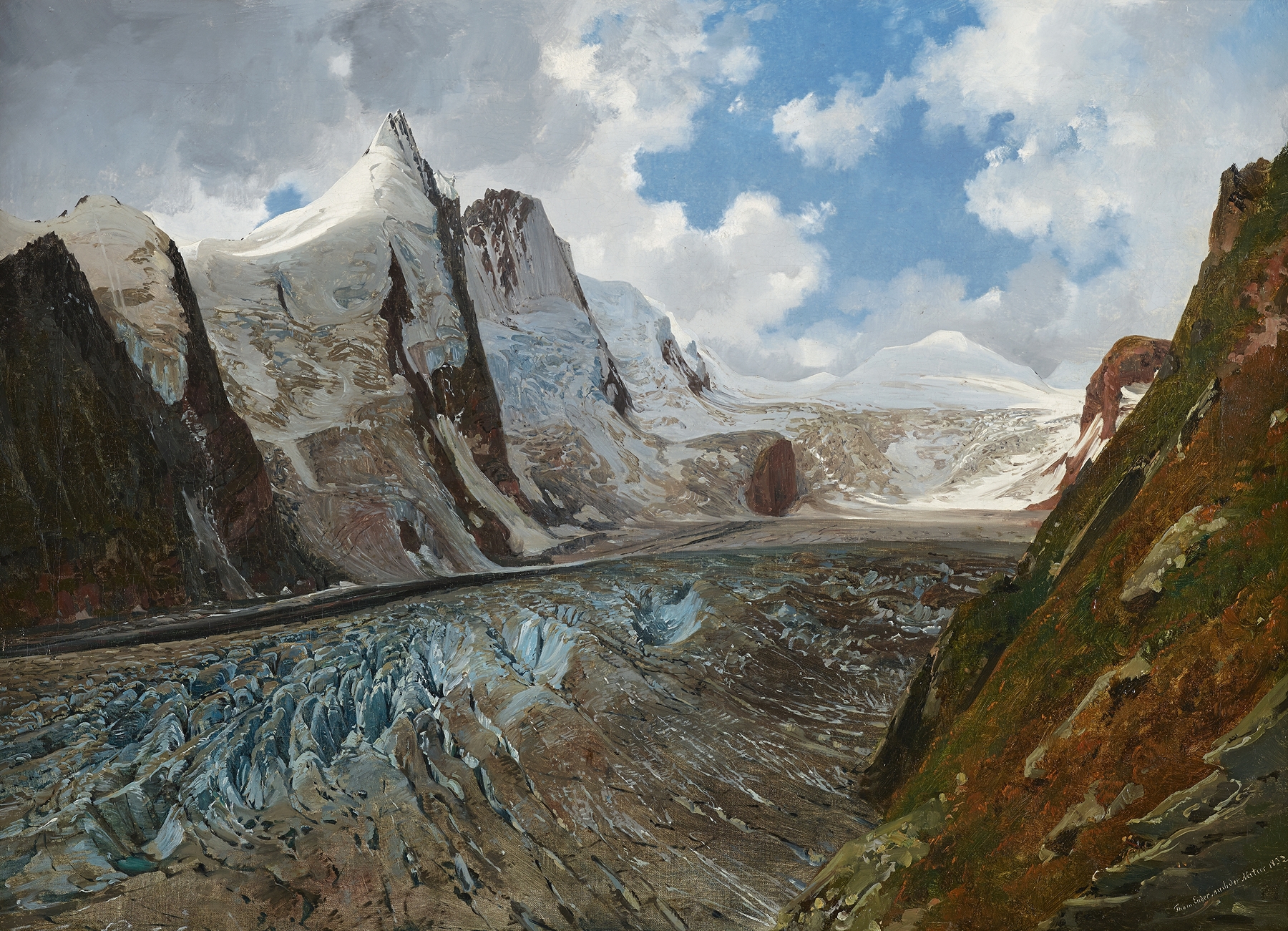 Der Großglockner mit der Pasterze, by Thomas Ender, public domain