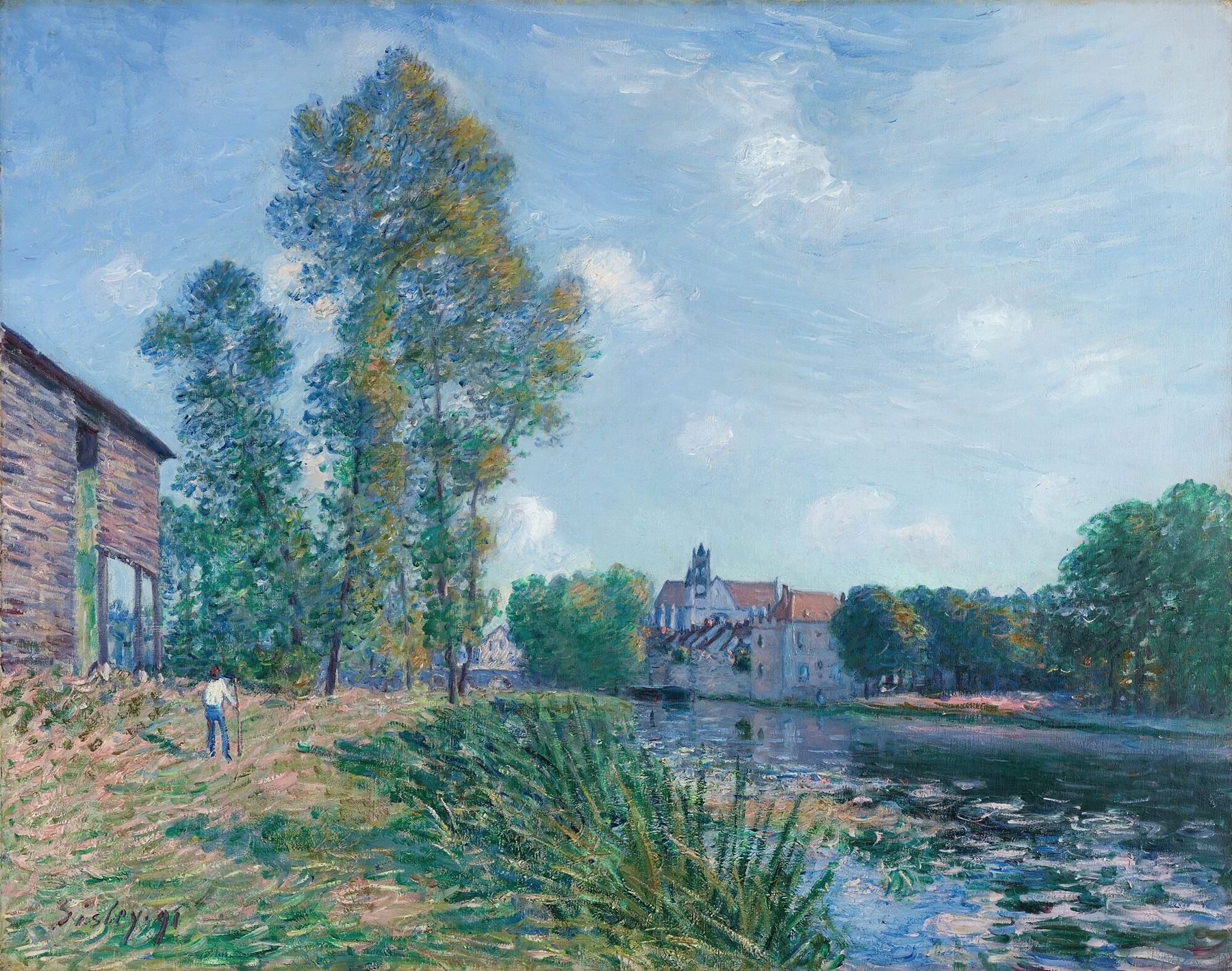 Le Loing À Moret, En Été, by Alfred Sisley, public domain
