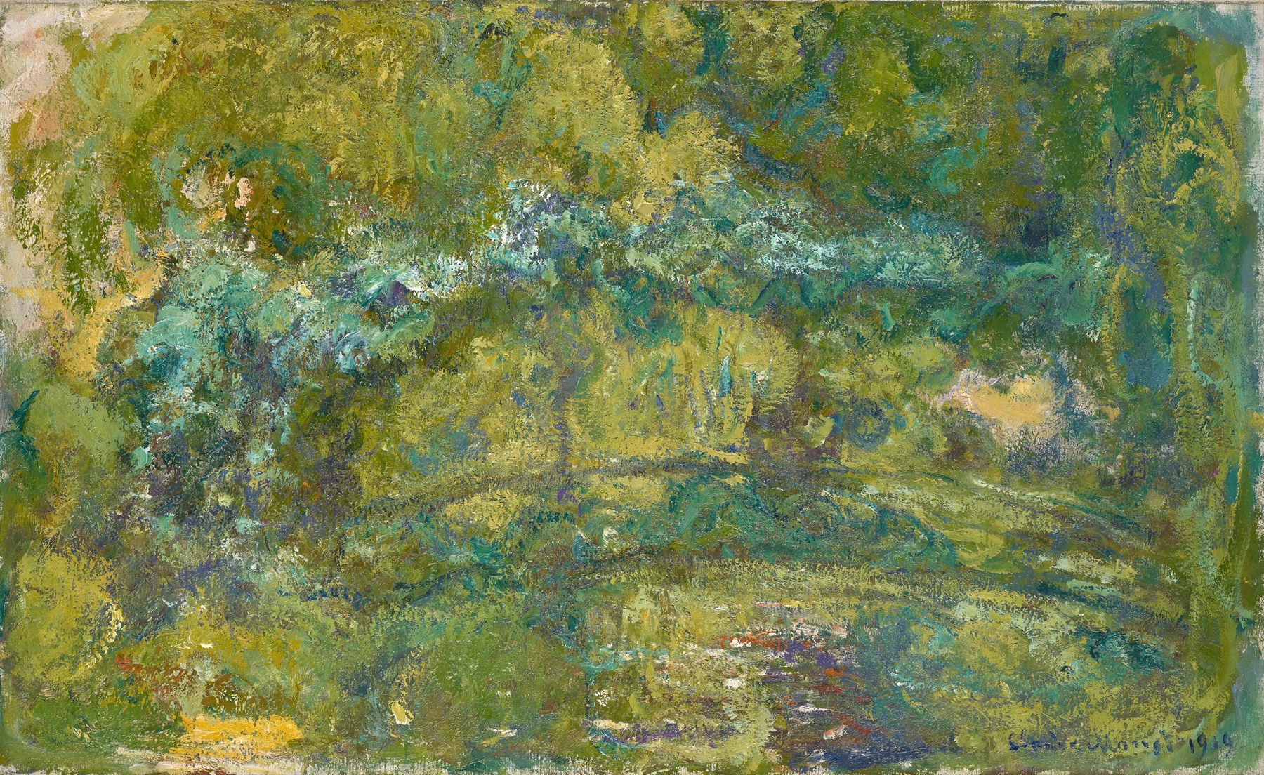The Footbridge over the Water-Lily Pond, by Claude Monet, public domain
