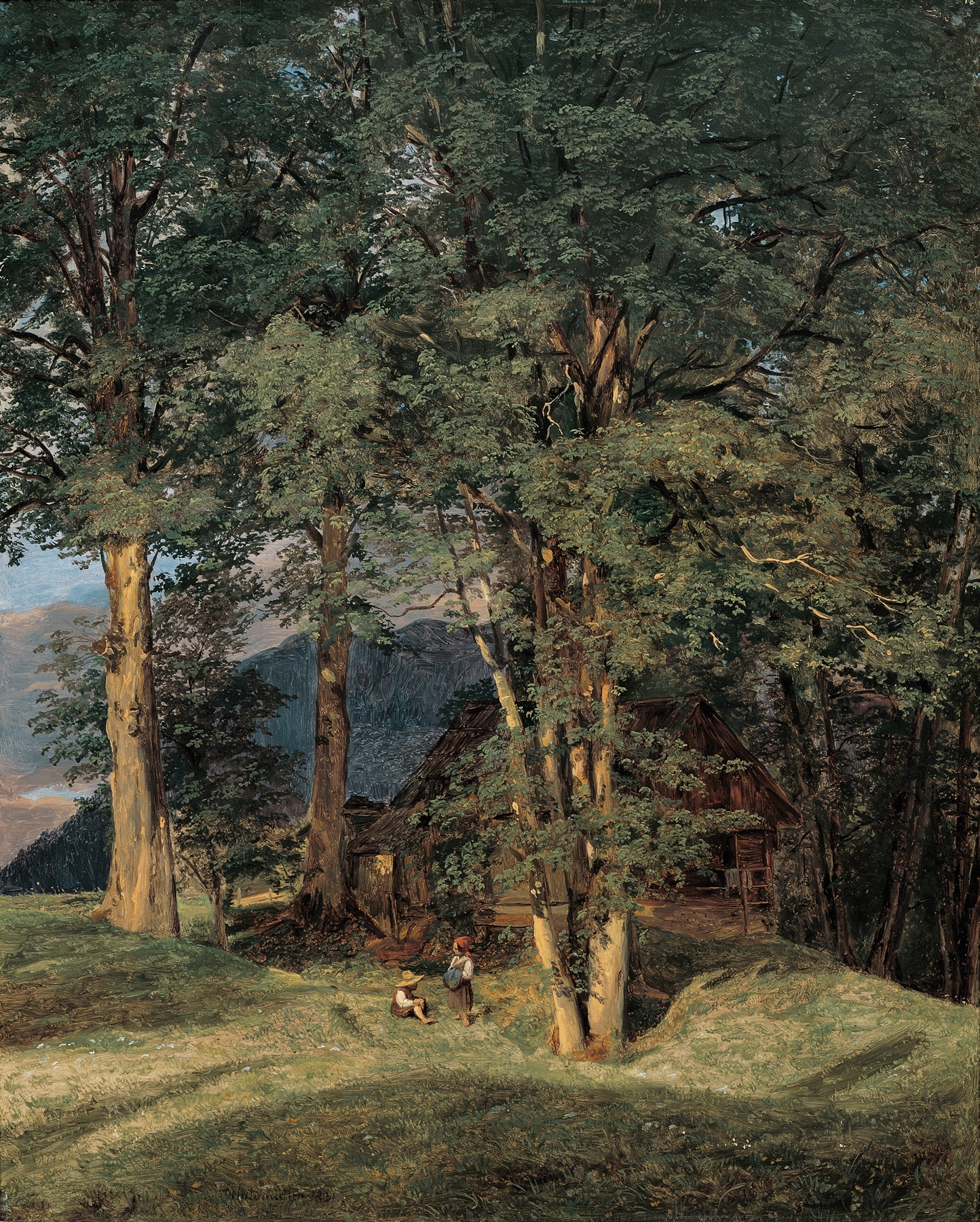 Ahornbäume bei Ischl, by Ferdinand Georg Waldmüller, public domain