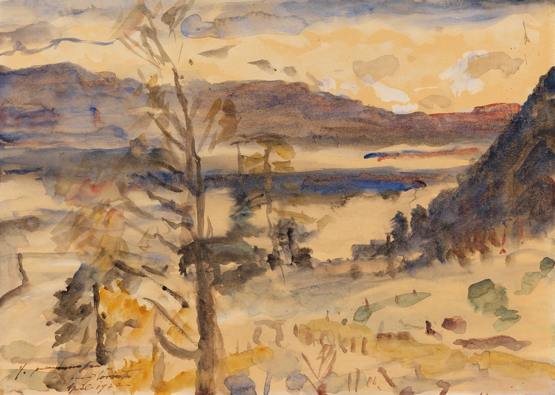 Walchensee Landschaft, by Lovis Corinth, public domain