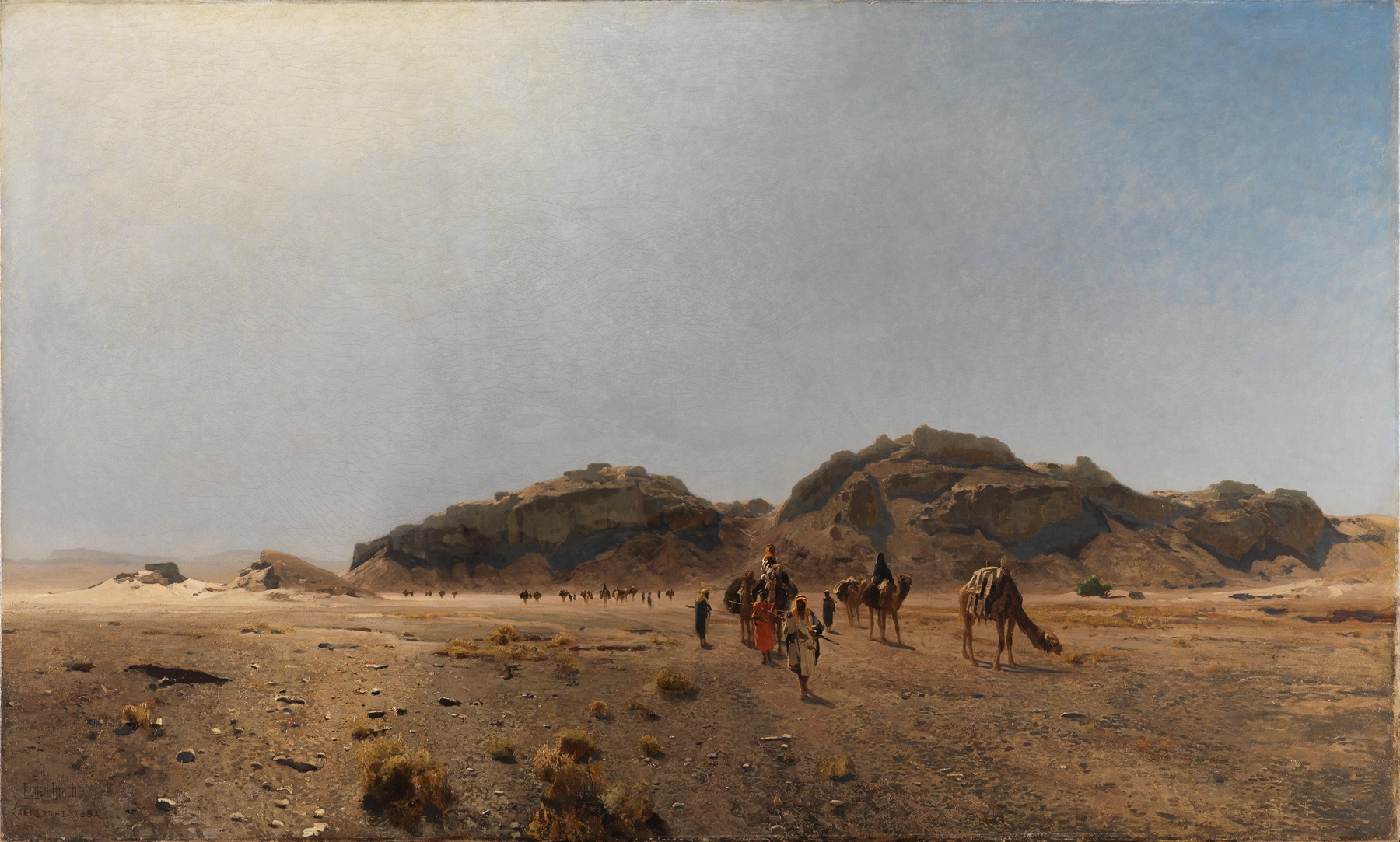 In der Wüste Araba, by Eugen Bracht, public domain