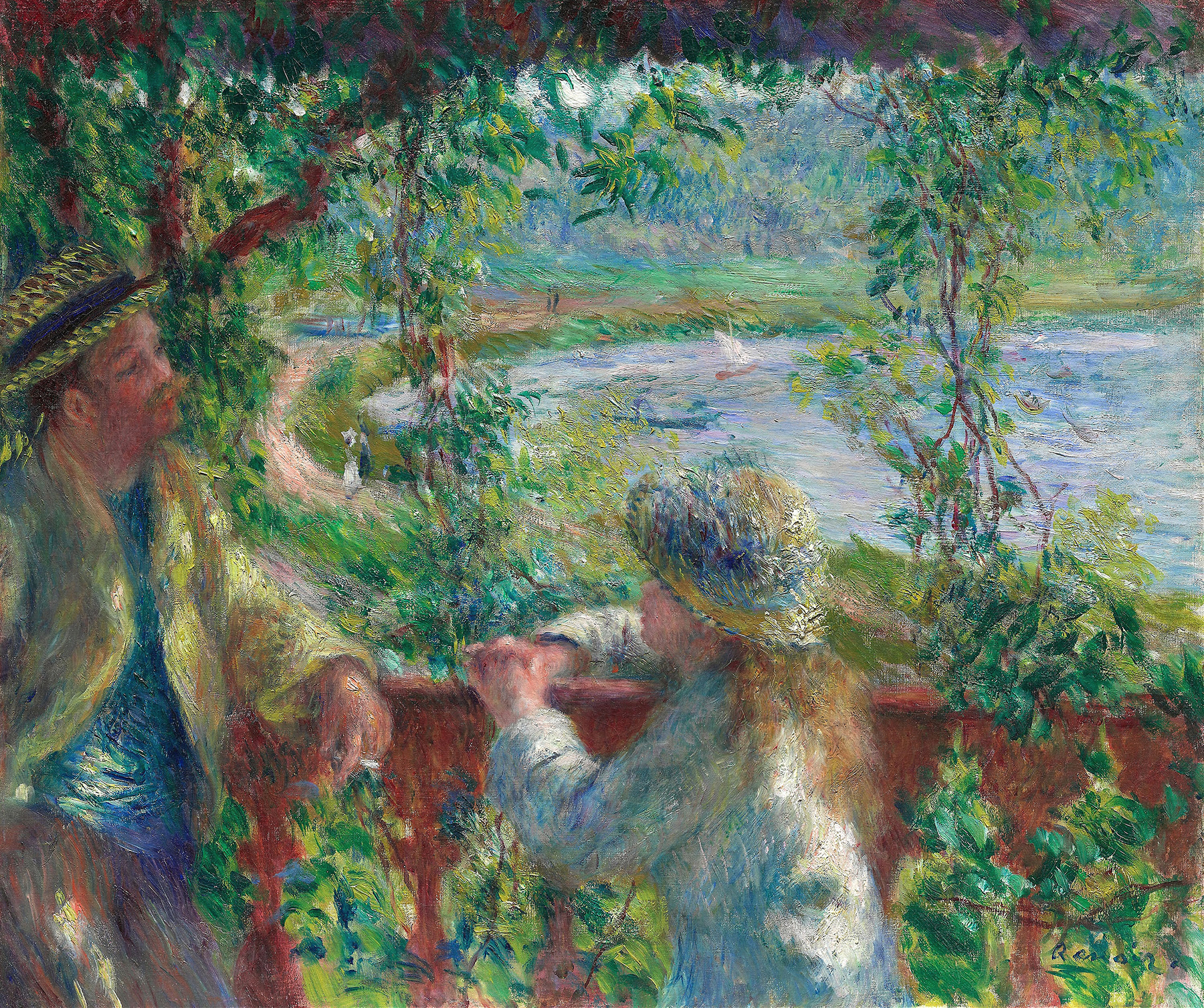 Near the Lake, by Pierre-Auguste Renoir, public domain