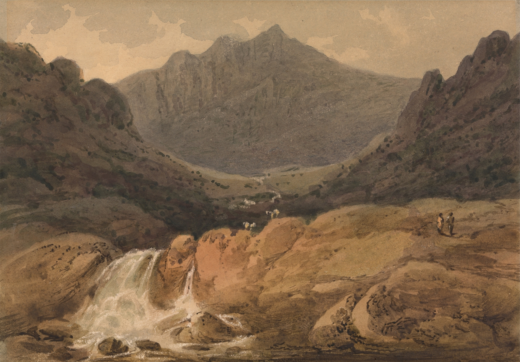 Cader Idris landscape by Francis Nicholson, oil on canvas