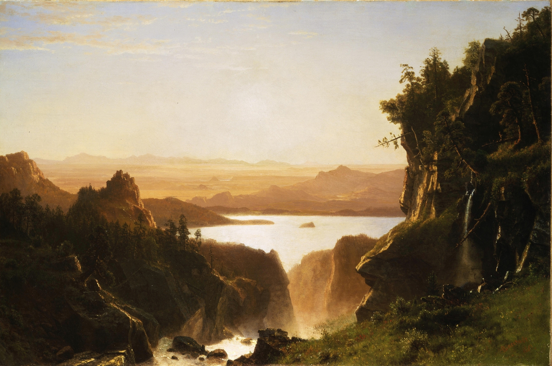 Island Lake, Wind River Range, Wyoming, by Albert Bierstadt, public domain