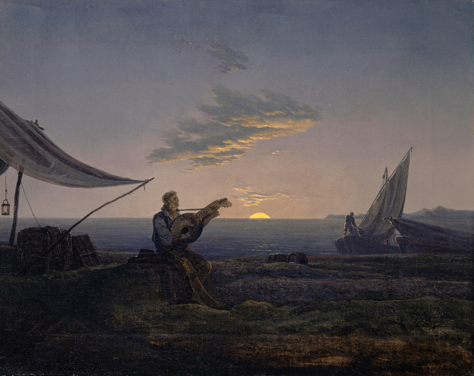 Moon Rising over the Sea, by Carl Gustav Carus, public domain