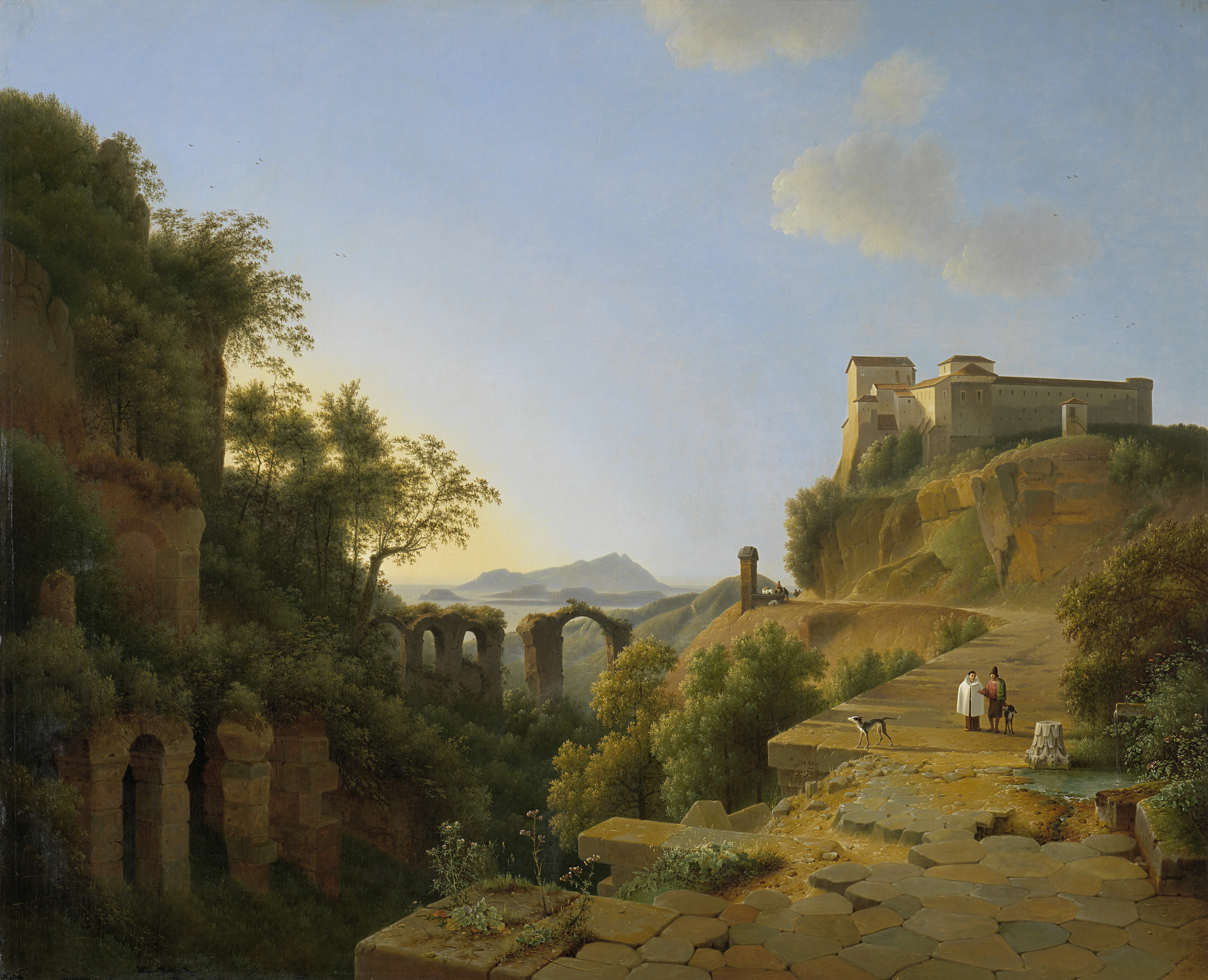 The Gulf of Naples with Ischia, oil painting by Josephus Augustus Knip