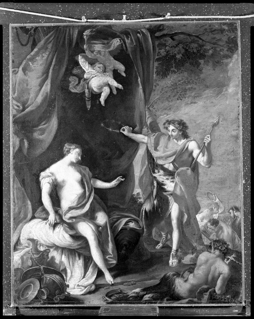 Bacchus and Ariadne, oil on canvas by an unidentified artist