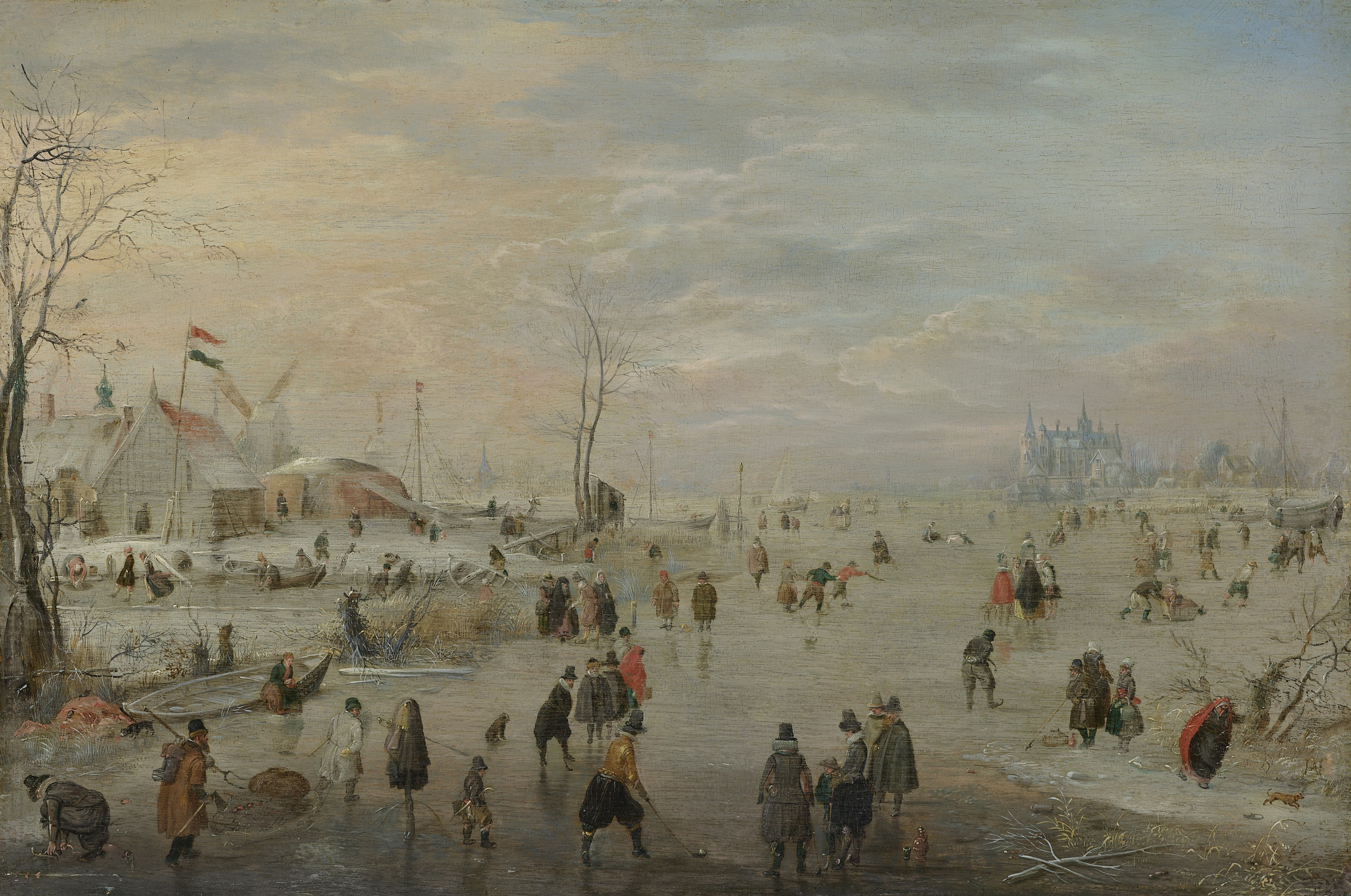 Enjoying the Ice, by Hendrick Avercamp, public domain