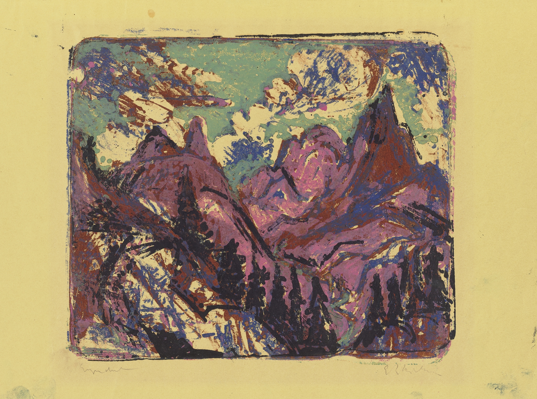 Berge, by Ernst Ludwig Kirchner, public domain