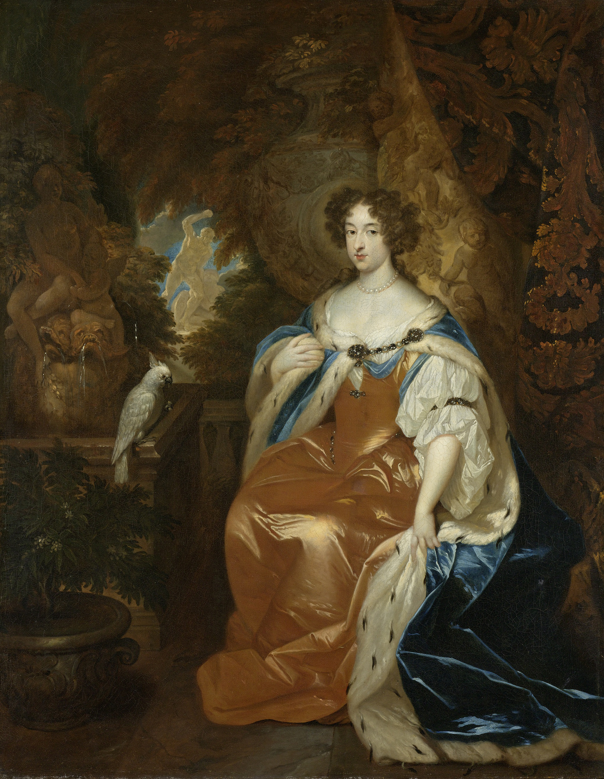 Portrait of Mary Stuart (1662-95), Wife of Prince William III, by Caspar Netscher, public domain