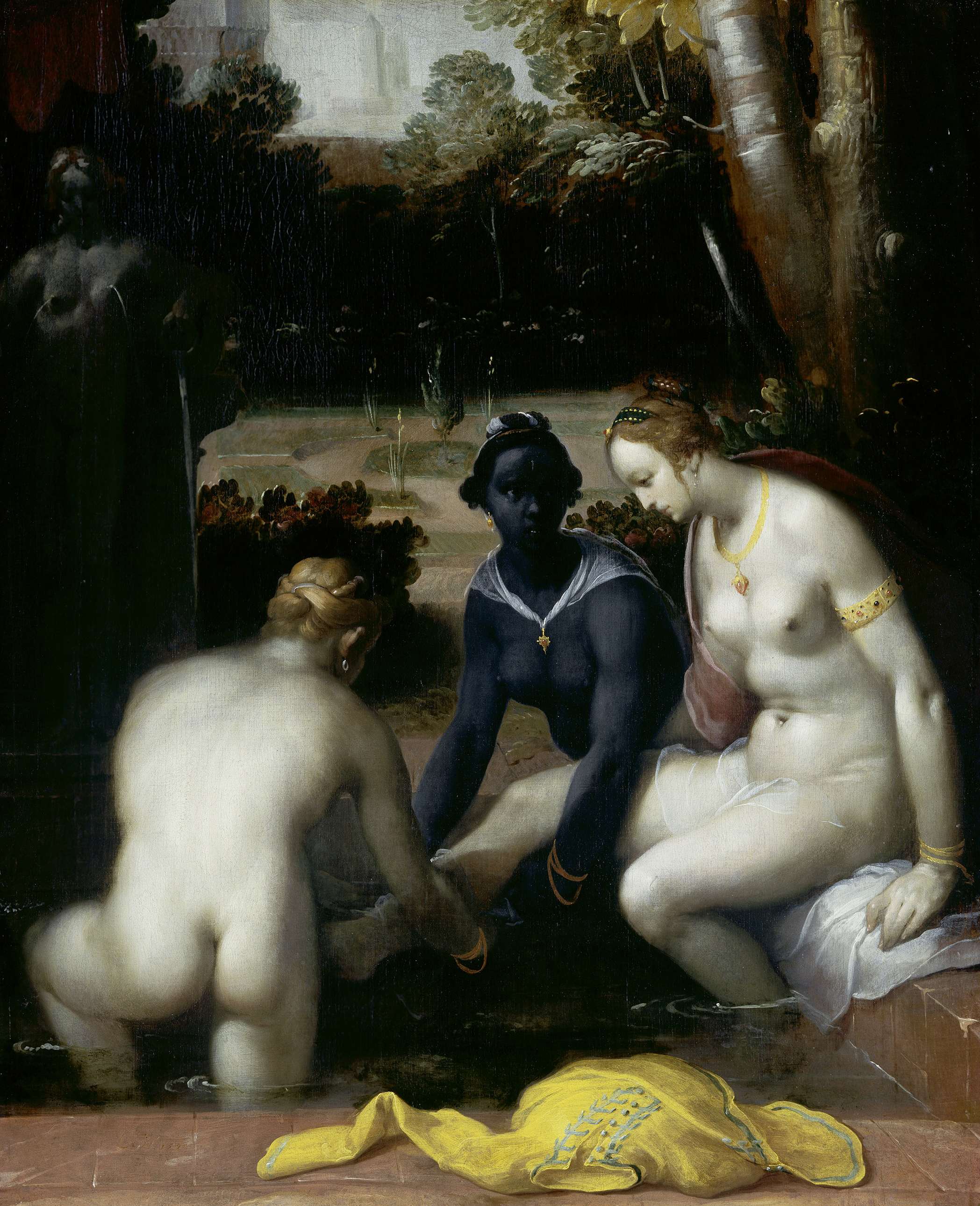 Bathsheba at her Toilet, by Cornelis Cornelisz. van Haarlem, public domain