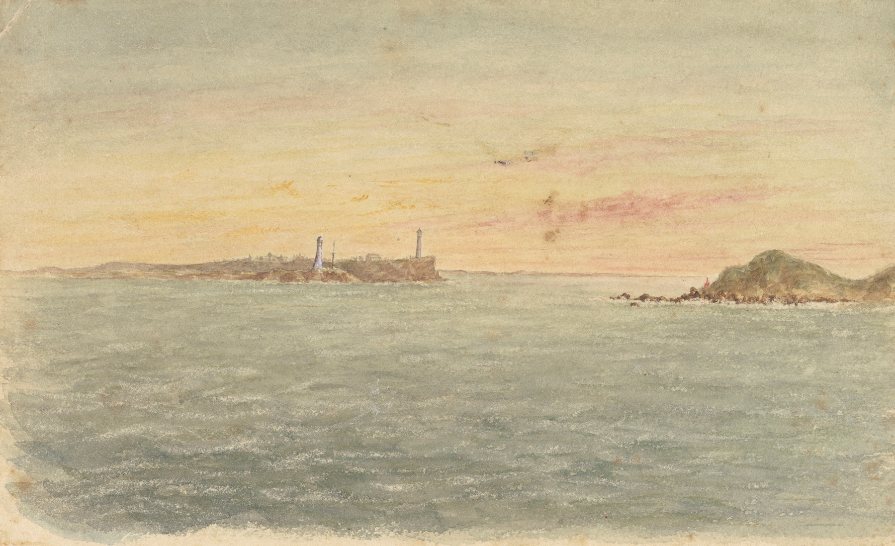 Marine scene by George Sherriff, depicting water and clouds, Impressionism