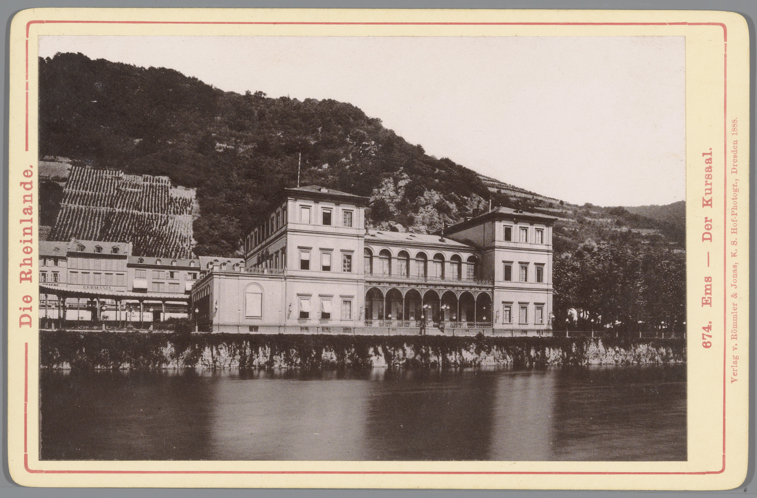 Landscape of the kursaal in Bad Ems, Romanticism, Unknown Artist