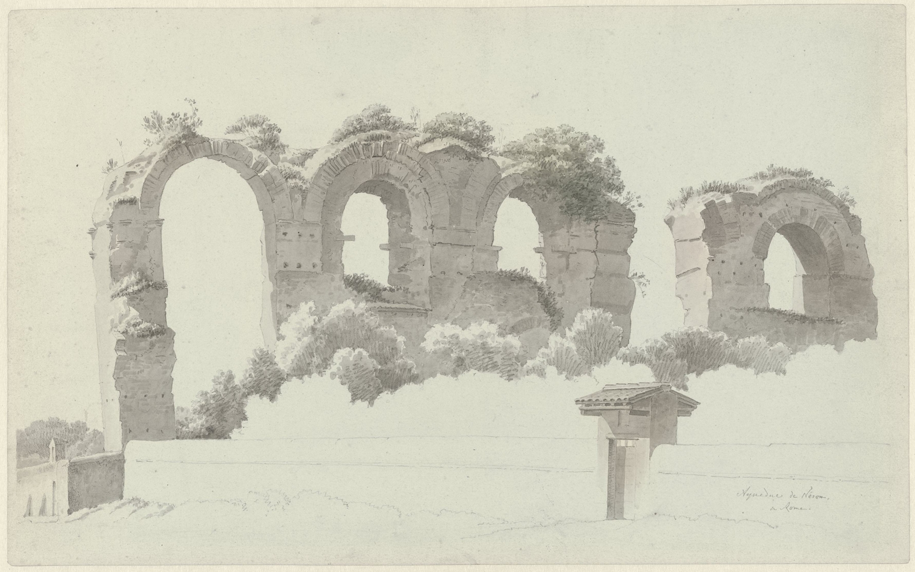 A Part of an Aqueduct in Rome, by Josephus Augustus Knip, public domain