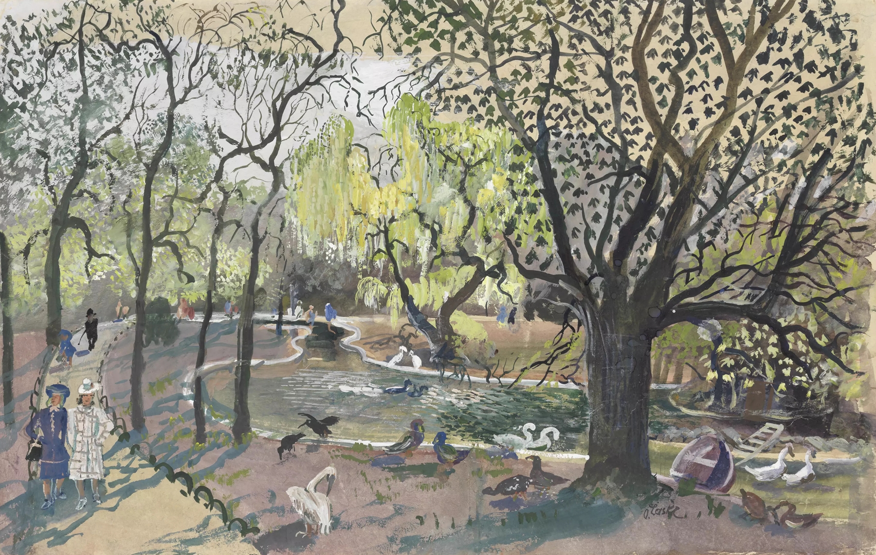 Stadtpark im Frühjahr, by Oskar Laske, public domain